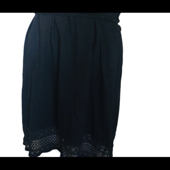 H&M Boho Sleeveless Crochet Dress With Tie Waist Black Size XS - Picture 5 of 10